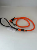 Orange Premium Rope & Biothane Handle Dog Lead